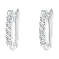 thumbnail image 1 of ANGARA Natural Classic Diamond Hinged Hoop Earrings in 14K White Gold for Women (Size-1.8mm| Color-H| Clarity-SI2) | April Birthstone, Anniversary, Jewelry Gift for Women | Natural Diamond Earrings, 1 of 9