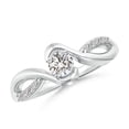 thumbnail image 1 of ANGARA Natural 0.25 Ct. Diamond Infinity Promise Ring in 14K White Gold for Women (Ring Size: 11.5), 1 of 8