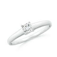 thumbnail image 1 of ANGARA Natural 0.25 Ct. Diamond Solitaire Engagement Ring in 14K White Gold for Women (Ring Size: 3.5), 1 of 9