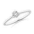 thumbnail image 1 of ANGARA Natural Diamond Tapered Cathedral Engagement Ring in 14K White Gold for Women (Size-4.1mm| Color-H| Clarity-SI2) | April Birthstone, Anniversary, Jewelry Gift for Women | Natural Diamond Ring, 1 of 10