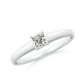 thumbnail image 1 of ANGARA Natural Diamond Solitaire Engagement Ring in 14K White Gold for Women (Size-3.5mm| Color-K| Clarity-I3) | April Birthstone, Anniversary, Jewelry Gift for Women | Natural Diamond Ring, 1 of 9