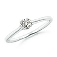 thumbnail image 1 of ANGARA Natural Diamond Tapered Cathedral Engagement Ring in 14K White Gold for Women (Size-4.1mm| Color-I-J| Clarity-I1-I2) | Anniversary, Jewelry Gift for Women | Natural Diamond Ring, 1 of 10