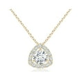 thumbnail image 1 of ANGARA Natural 0.25 Ct. Diamond Solitaire Pendant Necklace in 14K Yellow Gold for Women with 18 Inch Chain, 1 of 7