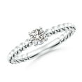 thumbnail image 1 of ANGARA Natural 0.25 Ct. Diamond Solitaire Ring in Sterling Silver for Women (Ring Size: 5.5), 1 of 10
