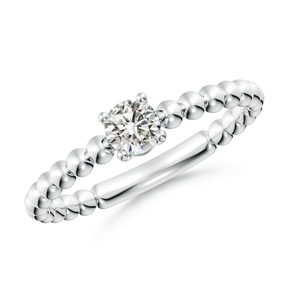 ANGARA Natural 0.25 Ct. Diamond Solitaire Ring in Sterling Silver for Women (Ring Size: 5.5)