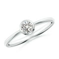 thumbnail image 1 of ANGARA Natural 0.25 Ct. Diamond Solitaire Ring in Sterling Silver for Women (Ring Size: 7.5), 1 of 10