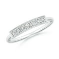 thumbnail image 1 of ANGARA Natural 0.25 Ct. Diamond Stackable Stackable Ring in 14K White Gold for Women (Ring Size: 3), 1 of 11