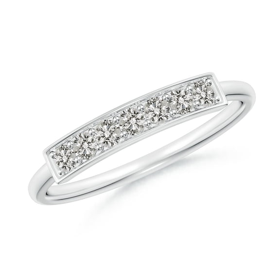 ANGARA Natural 0.25 Ct. Diamond Stackable Stackable Ring in Sterling Silver for Women (Ring Size: 8)