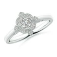 thumbnail image 1 of ANGARA Natural 0.25 Ct. Diamond Vintage Inspired Engagement Ring in 14K White Gold for Women (Ring Size: 3.5), 1 of 9
