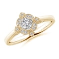 thumbnail image 1 of ANGARA Natural 0.25 Ct. Diamond Vintage Inspired Engagement Ring in 14K Yellow Gold for Women (Ring Size: 11.5), 1 of 9