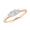thumbnail image 1 of ANGARA Natural 0.26 Ct. Diamond Classic Engagement Ring in 14K Rose Gold for Women (Ring Size: 4), 1 of 9