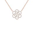 thumbnail image 1 of ANGARA Natural Nature Inspired Diamond Flower Pendant in 14K Rose Gold for Women (Size-0.9mm| Color-H| Clarity-SI2) | April Birthstone, Anniversary, Jewelry Gift for Women | Natural Diamond Necklace, 1 of 7