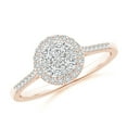 thumbnail image 1 of ANGARA Natural 0.26 Ct. Diamond Halo Engagement Ring in 14K Rose Gold for Women (Ring Size: 12), 1 of 9