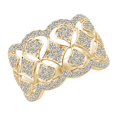 thumbnail image 1 of ANGARA Natural Inspired Diamond Garl& Anniversary Ring in 14K Yellow Gold for Women (Size-1.45mm| Color-K| Clarity-I3) | April Birthstone, Anniversary, Jewelry Gift for Women | Natural Diamond Ring, 1 of 9