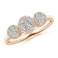 thumbnail image 1 of ANGARA Natural 0.26 Ct. Diamond Side Stone Ring in 14K Rose Gold for Women (Ring Size: 3), 1 of 9