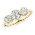 thumbnail image 1 of ANGARA Natural 0.26 Ct. Diamond Side Stone Ring in 14K Yellow Gold for Women (Ring Size: 11.5), 1 of 9
