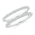 thumbnail image 1 of ANGARA Natural Double Band Diamond Engagement Ring Wrap in 14K White Gold for Women (Size-1.2mm| Color-G| Clarity-VS2) | April Birthstone, Anniversary, Jewelry Gift for Women | Natural Diamond Ring, 1 of 10