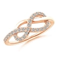 thumbnail image 1 of ANGARA Natural 0.27 Ct. Diamond Infinity Ring in 14K Rose Gold for Women (Ring Size: 4), 1 of 7