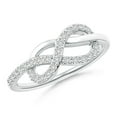 thumbnail image 1 of ANGARA Natural 0.27 Ct. Diamond Infinity Ring in 14K White Gold for Women (Ring Size: 8.5), 1 of 7