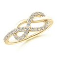 thumbnail image 1 of ANGARA Natural Diamond Infinity Knot Ring&nbsp;in Prong Setting in 14K Yellow Gold for Women (Size-1.3mm| Color-I-J| Clarity-I1-I2) | Anniversary, Jewelry Gift for Women | Natural Diamond Ring, 1 of 8