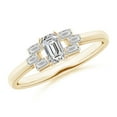 thumbnail image 1 of ANGARA Natural Emerald-Cut Diamond Ring in 14K Yellow Gold for Women (Size-5x3mm| Color-I-J| Clarity-I1-I2) | April Birthstone, Anniversary, Jewelry Gift for Women | Natural Diamond Ring, 1 of 9