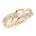 thumbnail image 1 of ANGARA Natural 0.32 Ct. Diamond Fashion Ring in 14K Rose Gold for Women (Ring Size: 10.5), 1 of 11