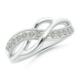 thumbnail image 1 of ANGARA Natural 0.32 Ct. Diamond Fashion Ring in 14K White Gold for Women (Ring Size: 12), 1 of 11