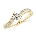 thumbnail image 1 of ANGARA Natural 0.32 Ct. Diamond Fashion Ring in 14K Yellow Gold for Women (Ring Size: 3), 1 of 10