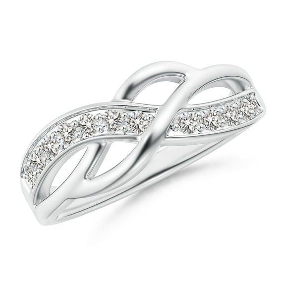 ANGARA Natural Pave Set Diamond Multi-Row in 925 Sterling Silver for Women (Size-1.85mm| Color-I-J| Clarity-I1-I2) | April Birthstone, Anniversary, Jewelry Gift for Women | Natural Diamond Ring