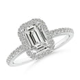 thumbnail image 1 of ANGARA Natural 0.32 Ct. Diamond Halo Ring in Sterling Silver for Women (Ring Size: 11), 1 of 10