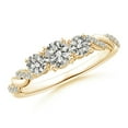 thumbnail image 1 of ANGARA Natural 0.32 Ct. Diamond Three Stone Engagement Ring in 14K Yellow Gold for Women (Ring Size: 11.5), 1 of 8