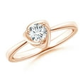 thumbnail image 1 of ANGARA Natural 0.33 Ct. Diamond Solitaire Ring in 14K Rose Gold for Women (Ring Size: 11.5), 1 of 9