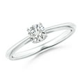 thumbnail image 1 of ANGARA Natural 0.33 Ct. Diamond Solitaire Ring in 14K White Gold for Women (Ring Size: 10.5), 1 of 11