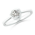 thumbnail image 1 of ANGARA Natural 0.33 Ct. Diamond Solitaire Ring in 14K White Gold for Women (Ring Size: 3.5), 1 of 9