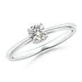 thumbnail image 1 of ANGARA Natural Diamond Solitaire Engagement Ring in 14K White Gold for Women (Size-4.4mm| Color-I-J| Clarity-I1-I2) | April Birthstone, Anniversary, Jewelry Gift for Women | Natural Diamond Ring, 1 of 10