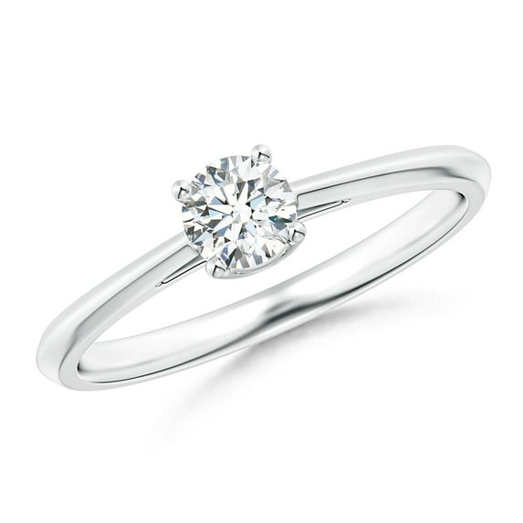 ANGARA Natural Classic Diamond Solitaire Engagement Ring in 14K White Gold for Women (Size-4.4mm| Color-G| Clarity-VS2) | April Birthstone, Anniversary, Jewelry Gift for Women | Natural Diamond Ring