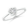 thumbnail image 1 of ANGARA Natural Solitaire Diamond Floral Ring in 14K White Gold for Women (Size-4.4mm | Color-H | Clarity-SI2) | April Birthstone, Birthday, Anniversary, Jewelry Gift for Women | Natural Diamond Ring, 1 of 8