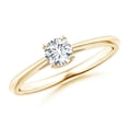 thumbnail image 1 of ANGARA Natural Classic Diamond Solitaire Engagement Ring in 14K Yellow Gold for Women (Size-4.4mm| Color-G| Clarity-VS2) | April Birthstone, Anniversary, Jewelry Gift for Women | Natural Diamond Ring, 1 of 10