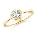 thumbnail image 1 of ANGARA Natural Solitaire Diamond Floral Ring in 14K Yellow Gold for Women (Size-4.4mm | Color-H | Clarity-SI2) | April Birthstone, Birthday, Anniversary, Jewelry Gift for Women | Natural Diamond Ring, 1 of 9