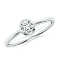 thumbnail image 1 of ANGARA Natural 0.33 Ct. Diamond Solitaire Ring in Sterling Silver for Women (Ring Size: 7.5), 1 of 10