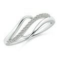 thumbnail image 1 of ANGARA Natural Diamond Swirl Bypass Ring in 14K White Gold for Women (Size-1.65mm | Color-K | Clarity-I3) | April Birthstone, Birthday, Anniversary, Jewelry Gift for Women | Natural Diamond Ring, 1 of 10