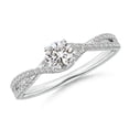 thumbnail image 1 of ANGARA Natural 0.35 Ct. Diamond Classic Engagement Ring in 14K White Gold for Women (Ring Size: 11.5), 1 of 10