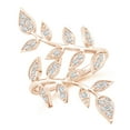 thumbnail image 1 of ANGARA Natural Pave Set Diamond Olive Leaf Vine Ring in 14K Rose Gold for Women (Size-1.3mm| Color-G| Clarity-VS2) | April Birthstone, Anniversary, Jewelry Gift for Women | Natural Diamond Ring, 1 of 8