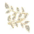 thumbnail image 1 of ANGARA Natural Pave Set Diamond Olive Leaf Vine Ring in 14K Yellow Gold for Women (Size-1.3mm| Color-K| Clarity-I3) | April Birthstone, Anniversary, Jewelry Gift for Women | Natural Diamond Ring, 1 of 8