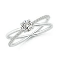 thumbnail image 1 of ANGARA Natural 0.38 Ct. Diamond Classic Engagement Ring in 14K White Gold for Women (Ring Size: 3), 1 of 10