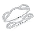 thumbnail image 1 of ANGARA Natural 0.39 Ct. Diamond Fashion Engagement Ring in 14K White Gold for Women (Ring Size: 12), 1 of 11