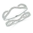 thumbnail image 1 of ANGARA Natural Diamond Wavy Ring Wrap in 14K White Gold for Women (Size-1mm | Color-I-J | Clarity-I1-I2) | April Birthstone, Birthday, Anniversary, Jewelry Gift for Women | Natural Diamond Ring, 1 of 11