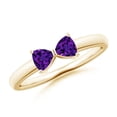 thumbnail image 1 of ANGARA Natural 0.4 Ct. Amethyst Fashion Ring in 14K Yellow Gold for Women (Ring Size: 3), 1 of 8