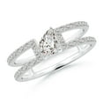 thumbnail image 1 of ANGARA Natural 0.4 Ct. Diamond Classic Stackable Ring in 14K White Gold for Women (Ring Size: 3), 1 of 9