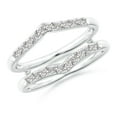 thumbnail image 1 of ANGARA Natural Diamond V-Shaped Contour Ring Wrap in 14K White Gold for Women (Size-1.6mm| Color-I-J| Clarity-I1-I2) | April Birthstone, Anniversary, Jewelry Gift for Women | Natural Diamond Ring, 1 of 10